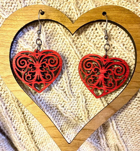 Bouquet Wands with Laser Cut Wooden Earrings