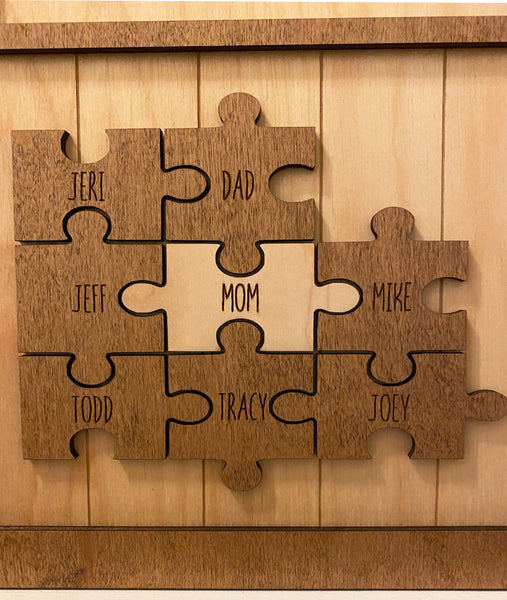 Personalized Puzzle Piece Sign for Mom