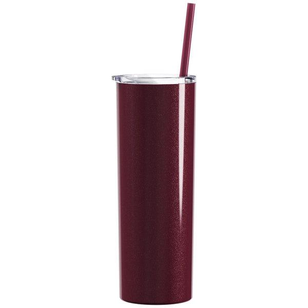 Custom Metal Skinny Tumblers with Straw