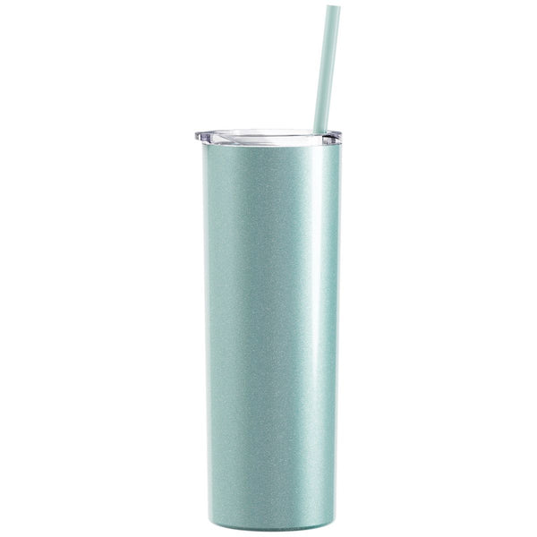 Custom Metal Skinny Tumblers with Straw