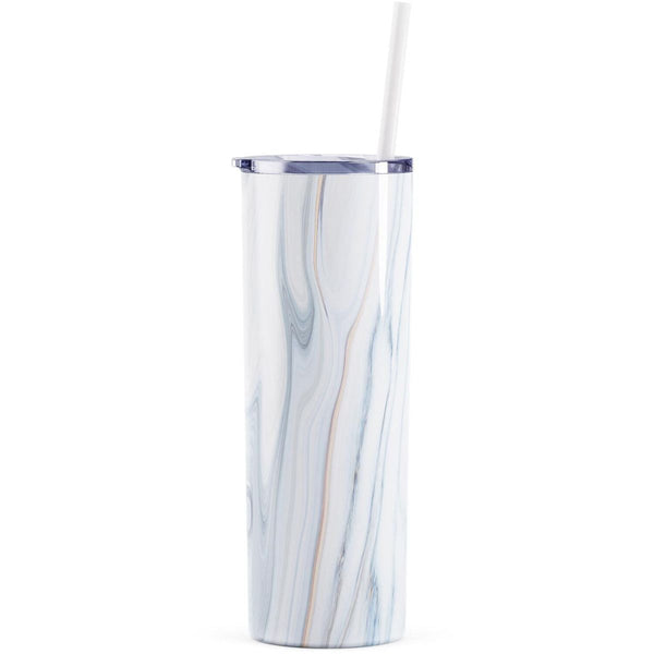 Custom Metal Skinny Tumblers with Straw